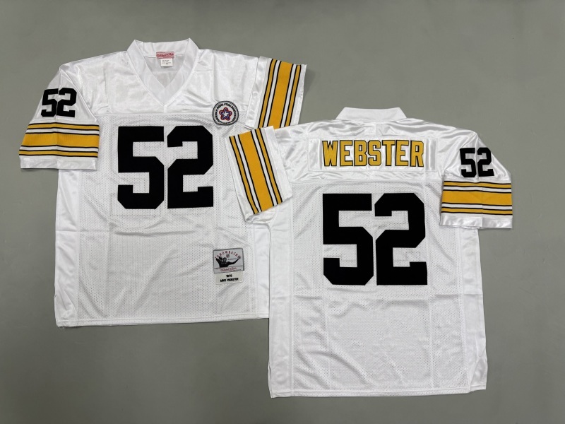 Men 2025 Pittsburgh Steelers #52 Webster white Throwback Limited NFL Jersey style 002->pittsburgh steelers->NFL Jersey